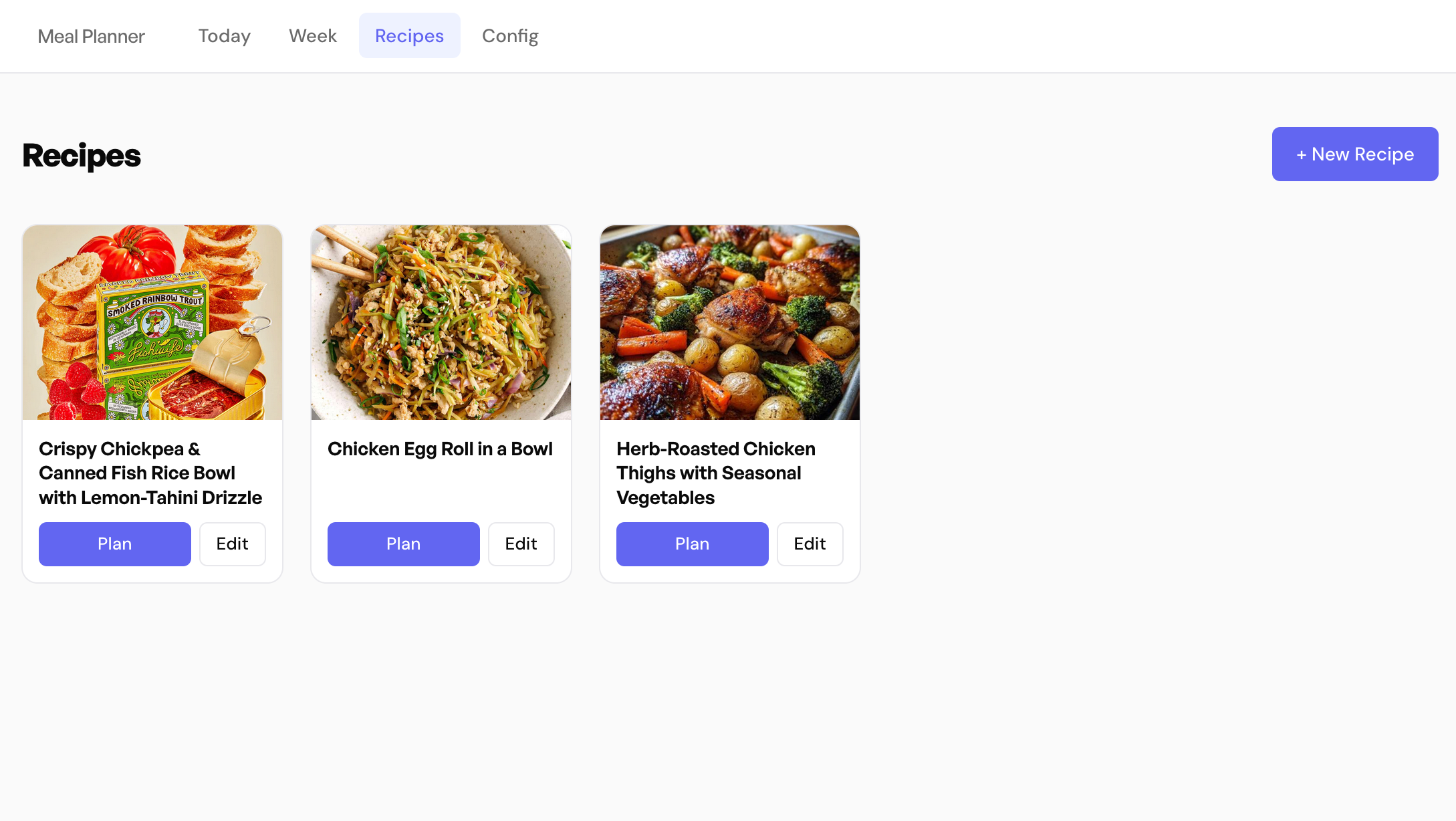 Recipe library